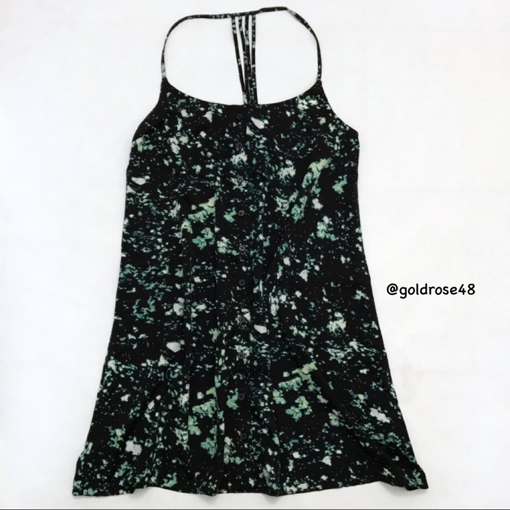 Hurley black and green patterned strappy dress